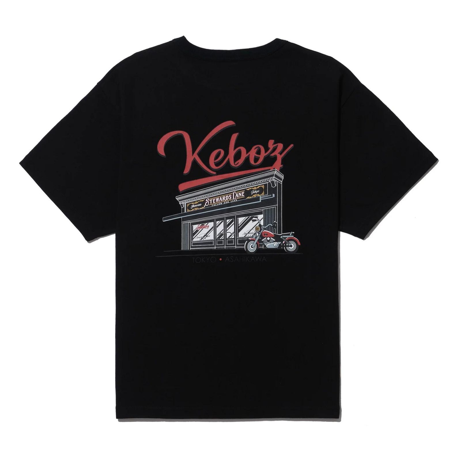 × KEBOZ STORE LOGO S/S TEE (BLACK) / × ケボズ ストア ロゴ プリントTシャツ