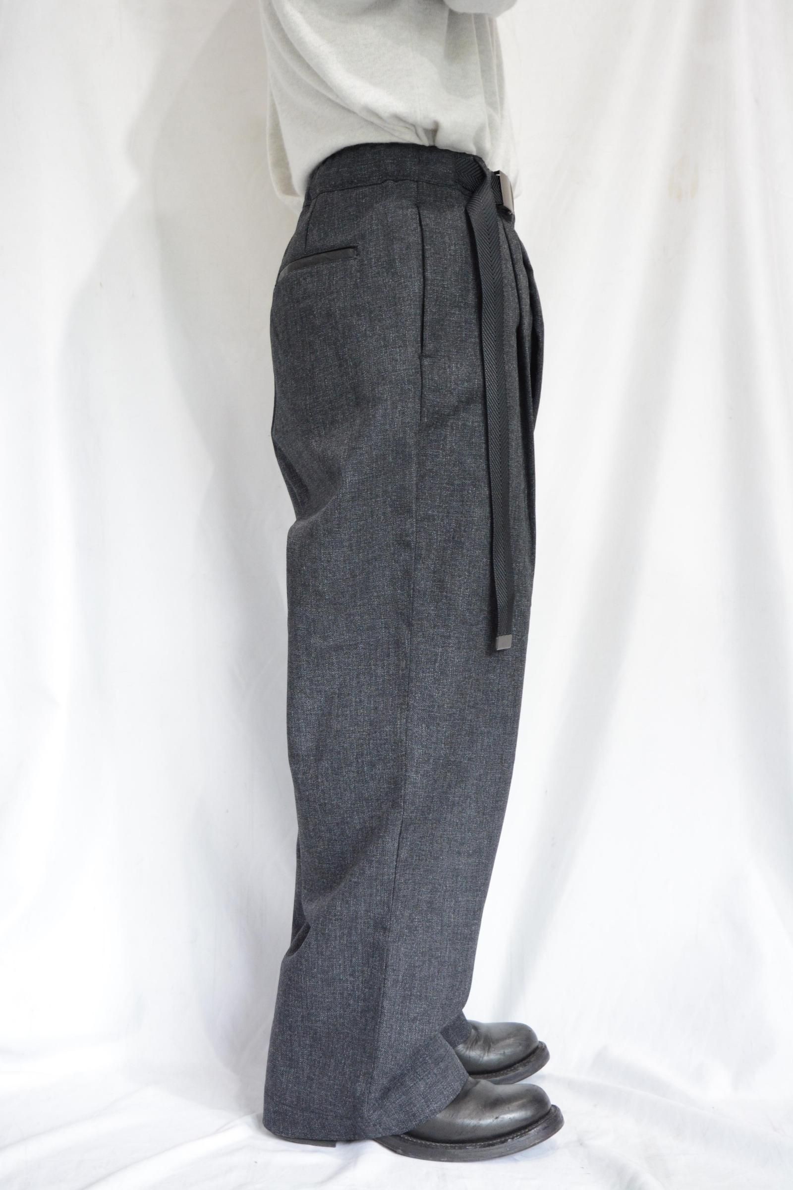 こんにゃく加工 アウトタック ワイドパンツ
