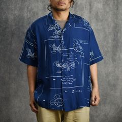 DISNEY MS/PC ALOHA COLLECTION ALOHA SHIRT / DISNEY MICKEY MOUSE (NAVY) / アロハ シャツ / ディズニー ミッキー マウス / DP-024-3290-41