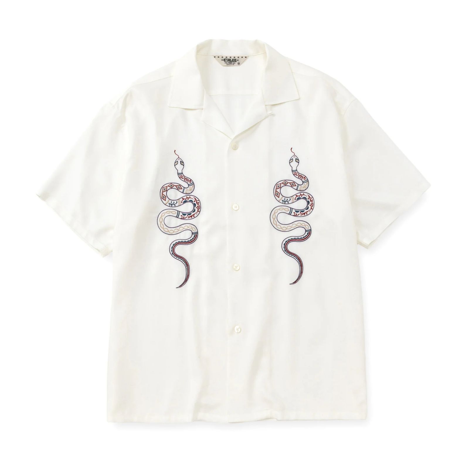 EMBROIDERY SNAKE S/S SH ＜MIHO MURAKAMI DESIGN＞ (WHITE)｜× 村上実帆 スネーク 刺繍 半袖シャツ｜CL-26SS001MM