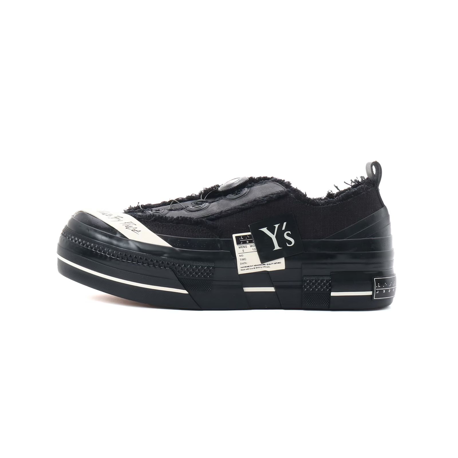Y’s × xVESSEL PLATFORMM SNEAKER （BLACK） /  スニーカー （ブラック） / YK-E07-885-1-01