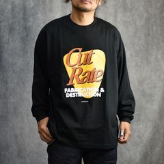 CUTRATE F&D LOGO L/S TEE (BLACK) / プリント ロングスリーブ Tシャツ