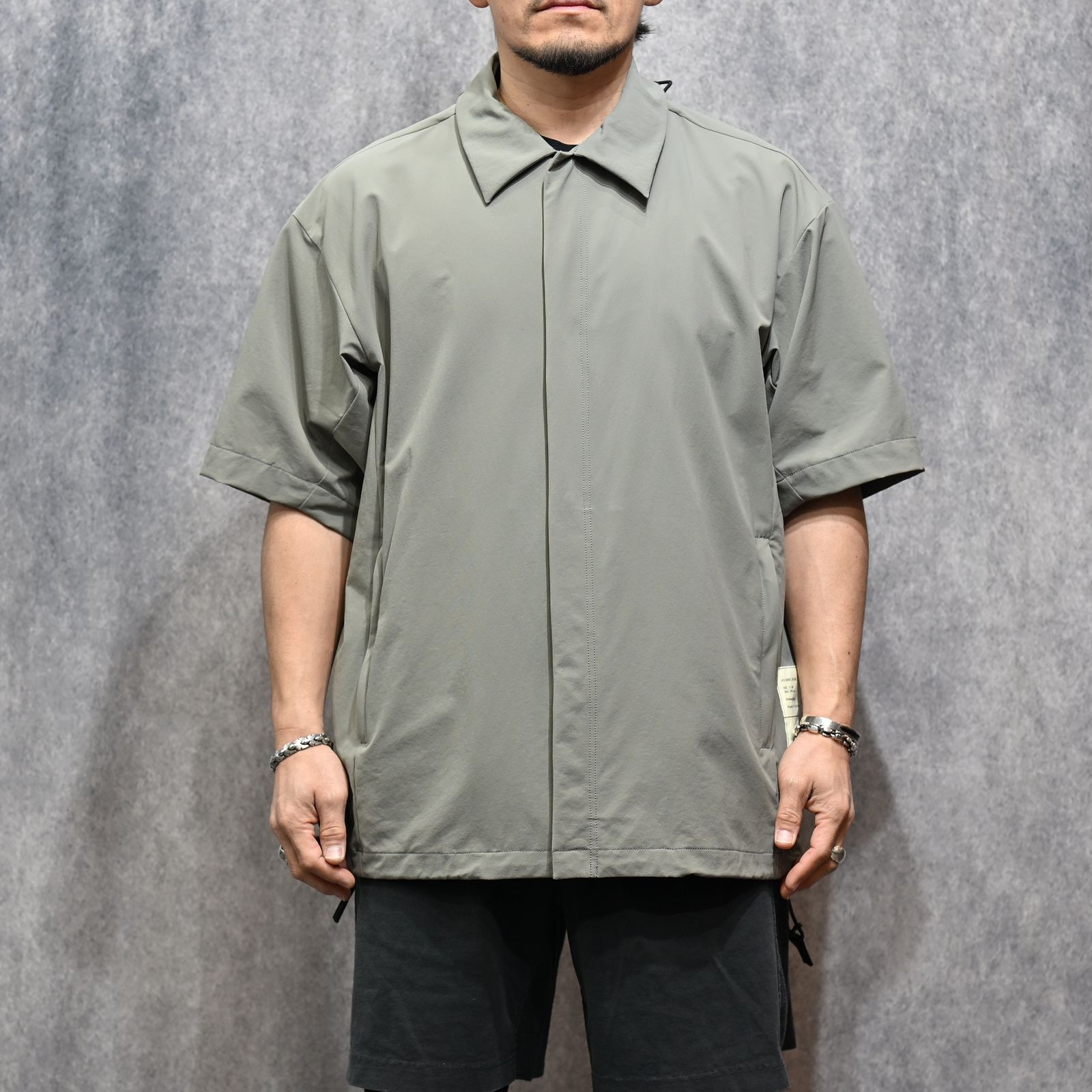 DRAWSTRING SHIRT （GRAY / グレー）｜半袖 シャツ｜9261-SH51-004