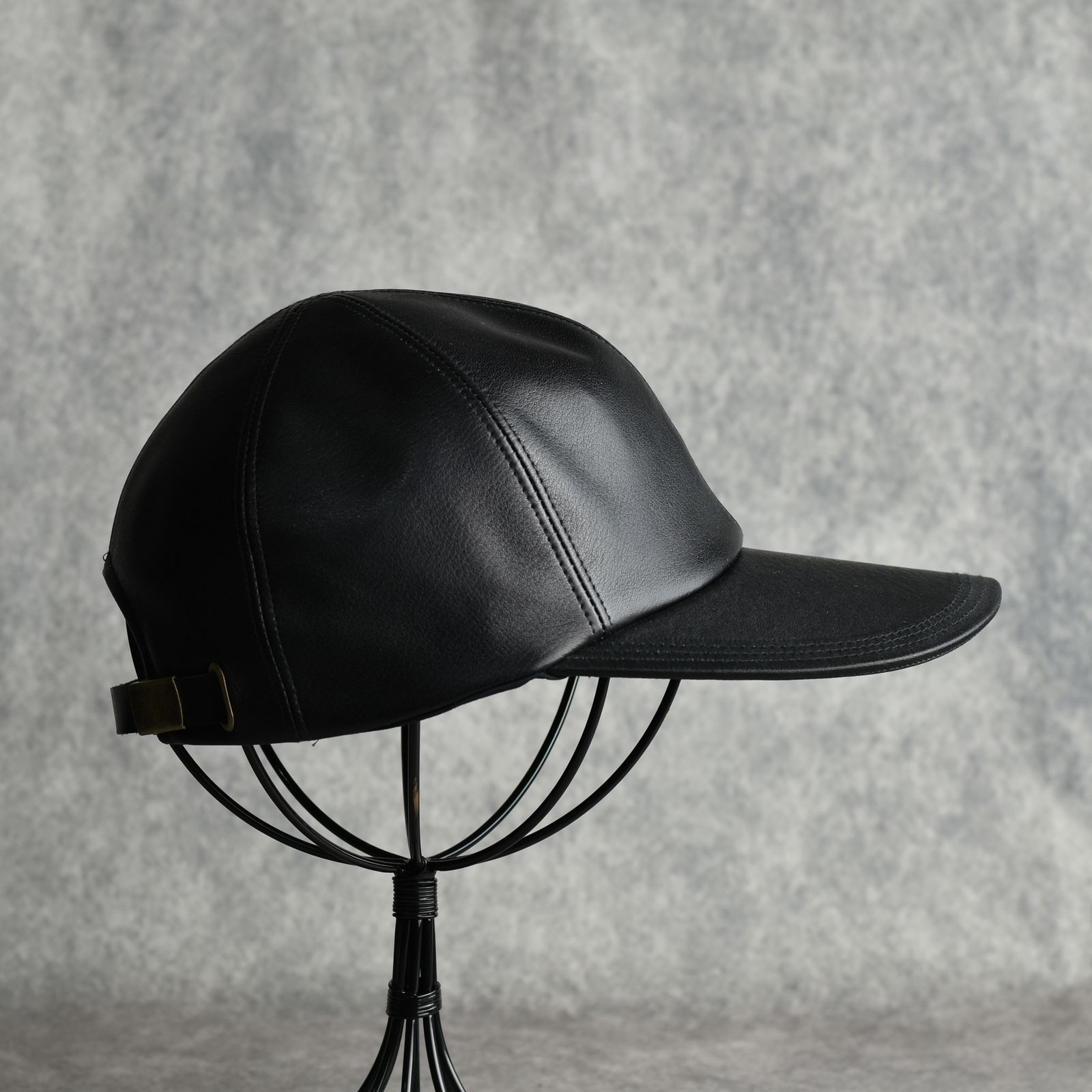 Steerhide Curved Visor Cap "LAPHROAIG" (BLACK) / ステアハイド キャップ