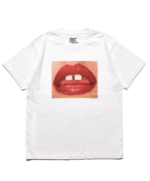 Carlijn Jacobs × Stie-lo Lips T-SH （WHITE） カーライン・ジェイコブス フォトTシャツ カットソー