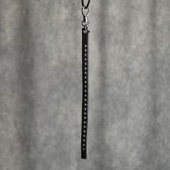 STUDS LEATHER LONG KEY RING (BLACK) / スタッズ レザー ロング キーリング