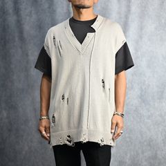 7G2P JERSEY V NECK VEST （BEIGE） ニットベスト / HP-K13-098 （ベージュ）
