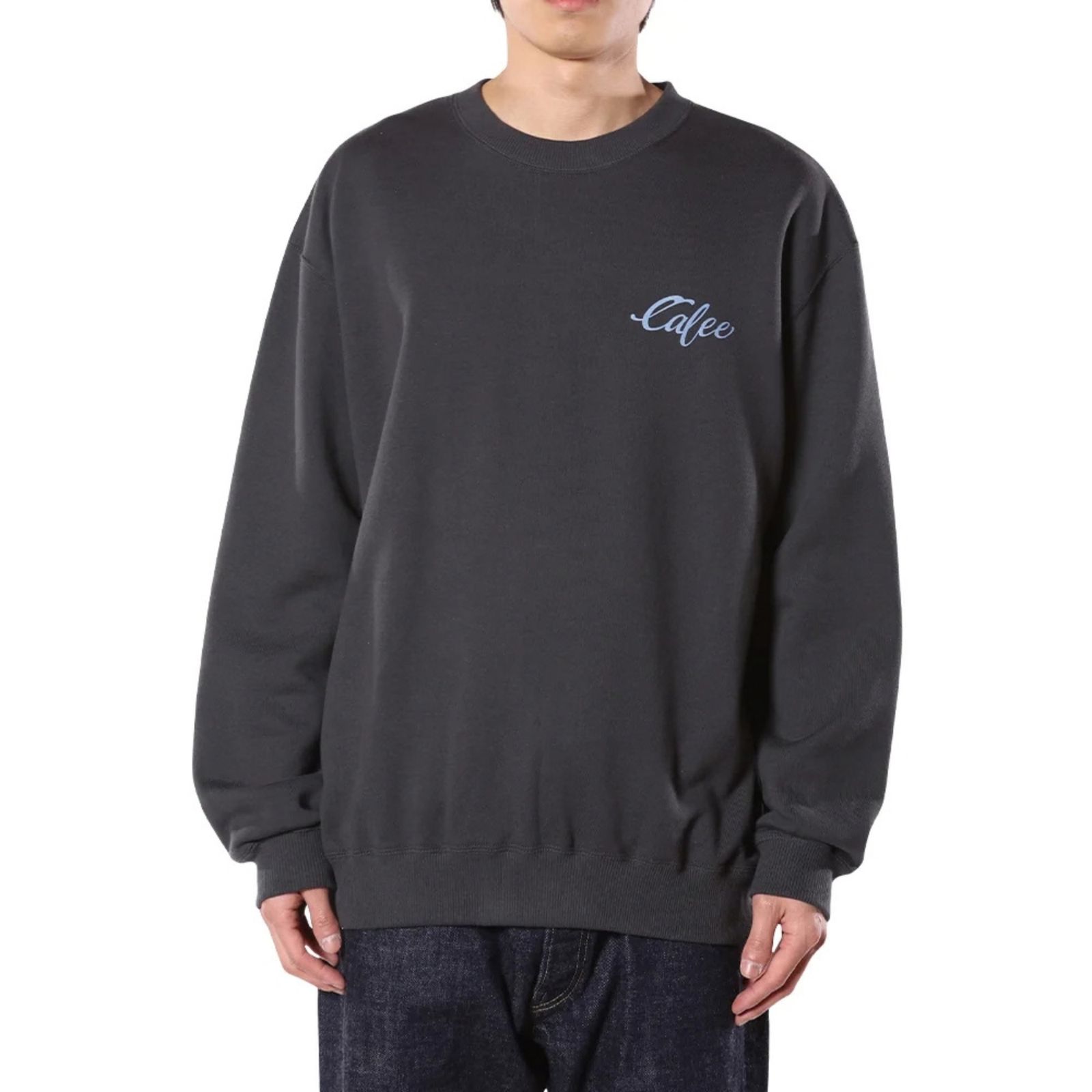 EAGLE PINSTRIPING CREW NECK SW ＜NATURALLY PAINT DESIGN＞ (INK BLACK)｜スウェット トレーナー｜CL-26AWNT005