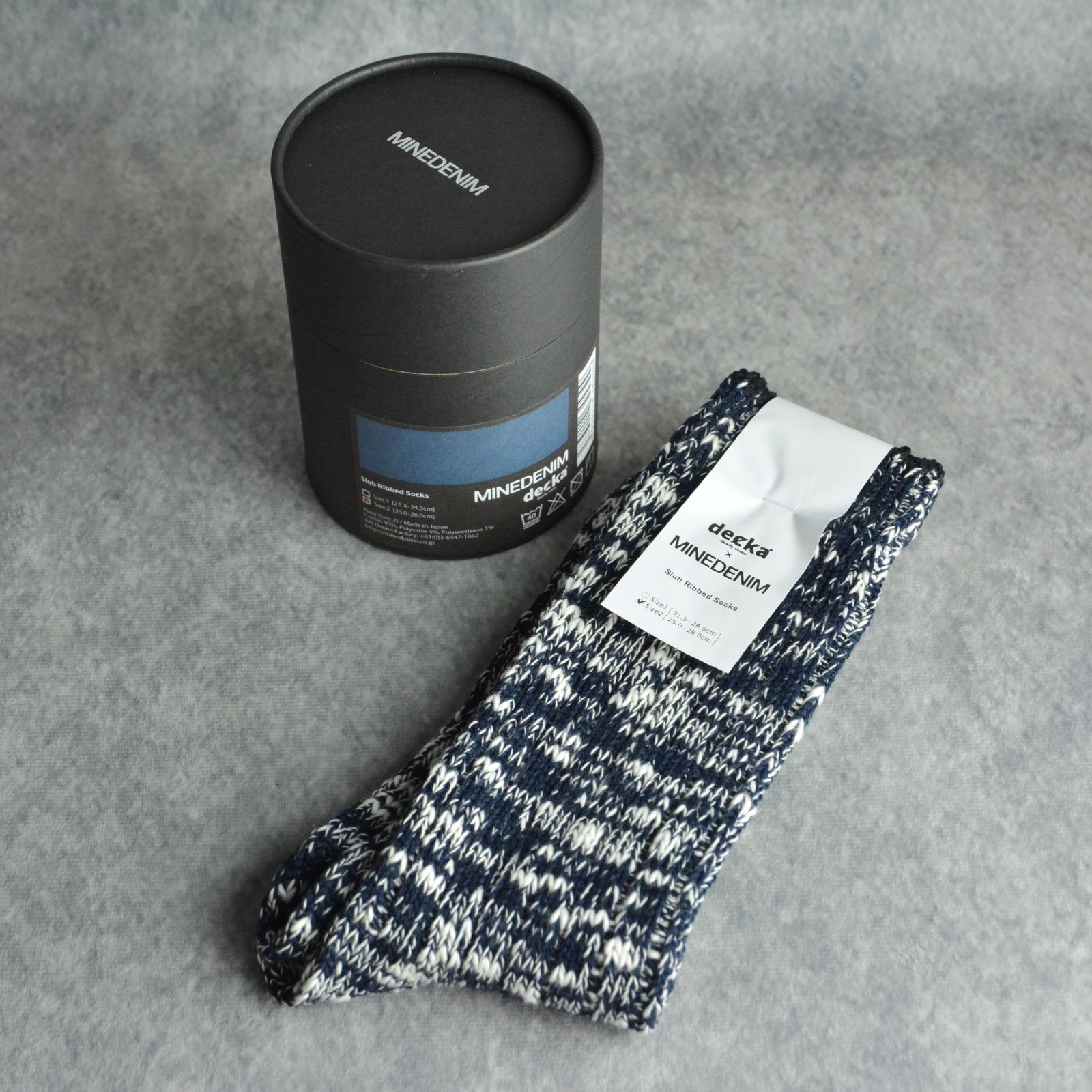 decka* MINEDENIM Melange Rib SOX （DNY） /  リブソックス （ダークネイビー）