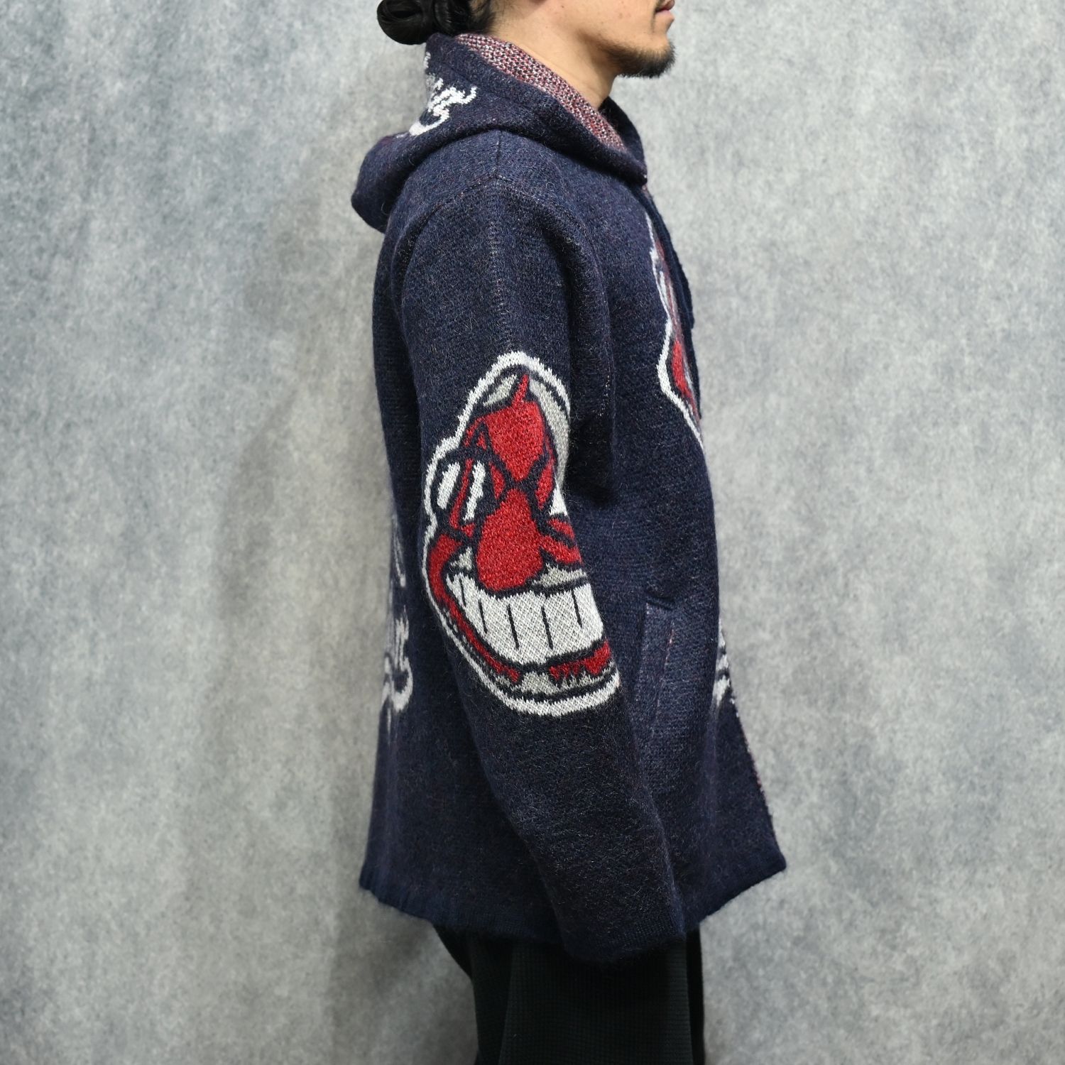 LM Mohair Parka （NAVY / ネイビー） モヘアニット パーカー｜SAN-A-016N