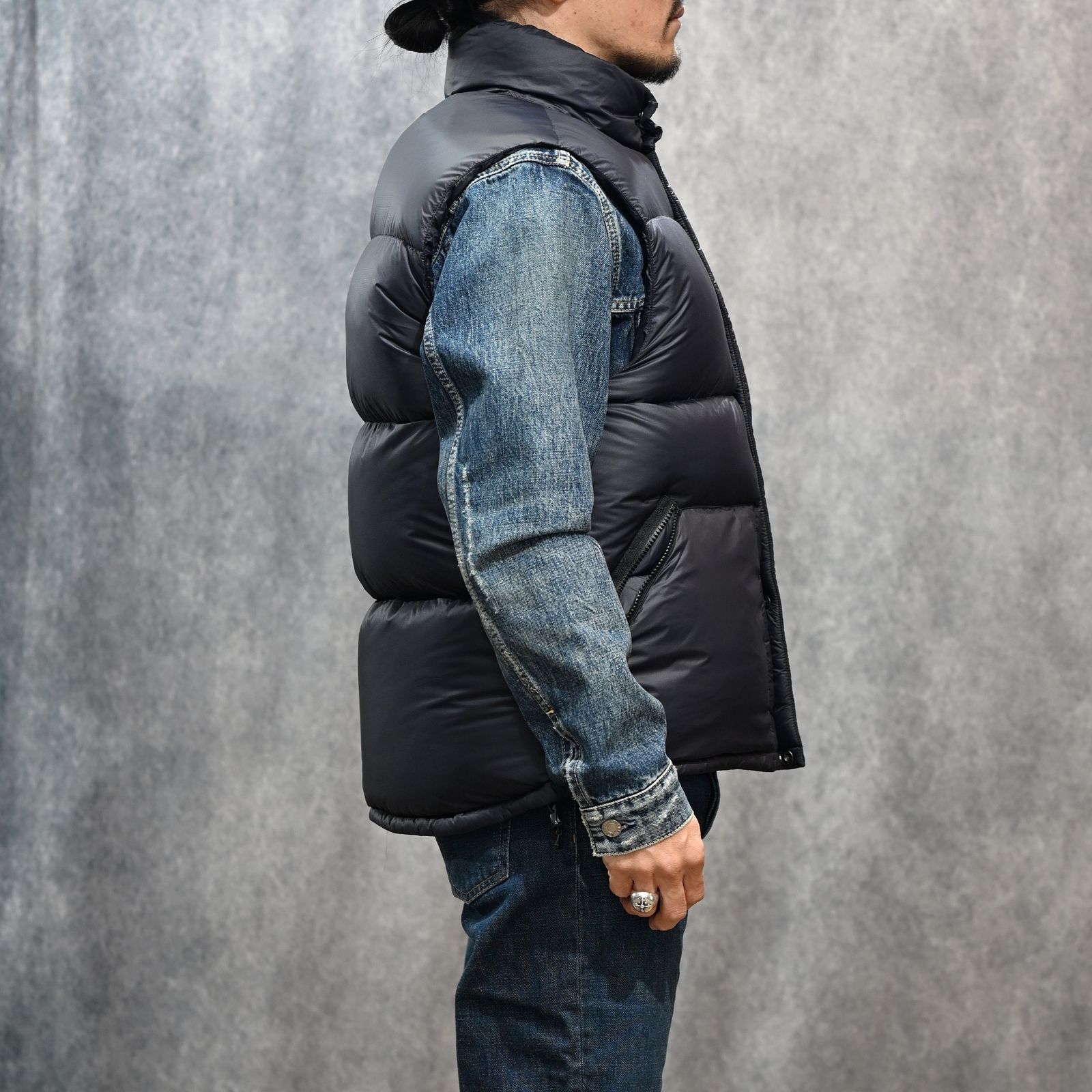 MINEDENIM × nonnative DWELLER TRAINER 2 HI COW LEATHER WITH GORE-TEX by SPINGLE｜NN-V4752（BLK）｜ノンネイティブ ダウンベスト｜NN-V4752