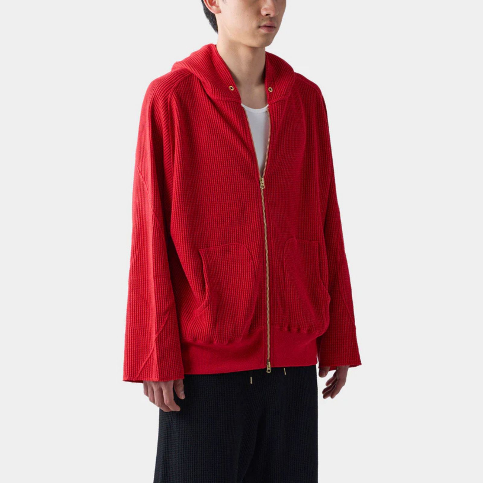 HF thermal hoodie （RED）｜サーマル パーカー （レッド）｜HF-07