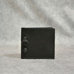 ジャパンショルダー 製品染め二つ折り ウォレット （BLACK / ブラック） 318-39