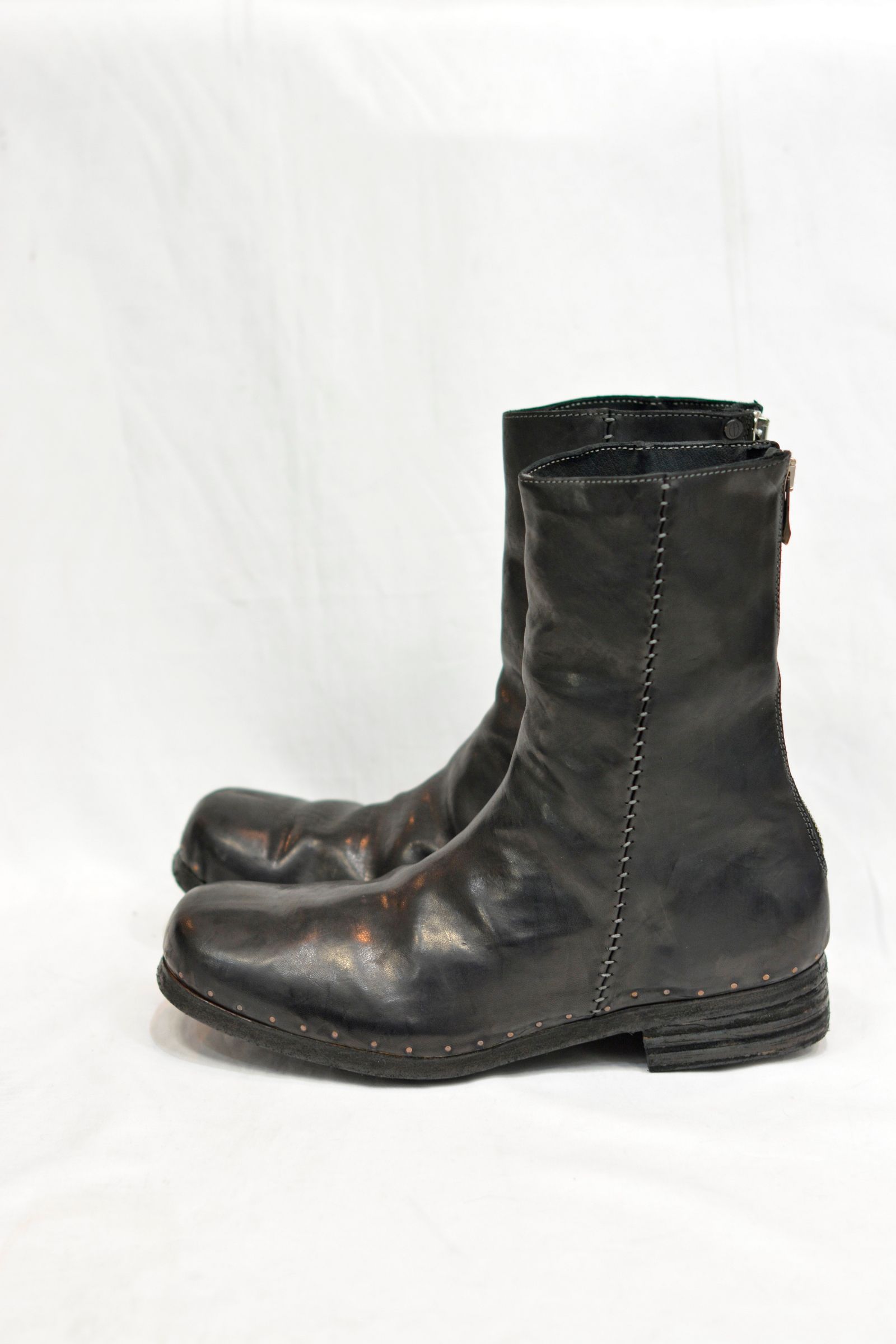 HORSE BACK ZIP PECOS W/NAILS LINED LEATHER SOLES PIECE DYED