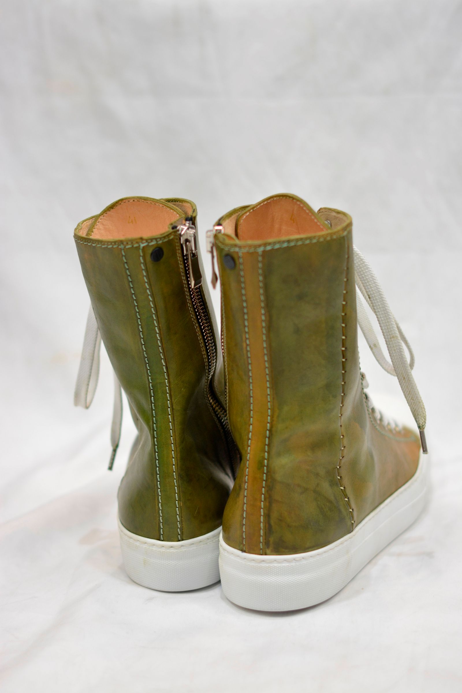 【chord 別注アイテム】 HORSE LEATHER EXTRA HI CUT SNEAKER SPAIRAL ZIP LINED
