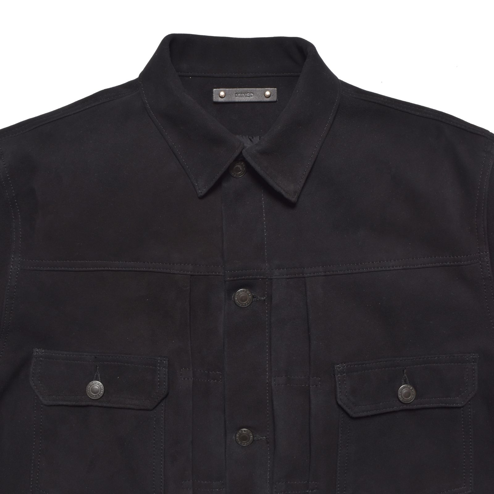Sheep Suede Trucker JKT （BLK） / シープスエード トラッカージャケット  （ブラック）｜2509-8003