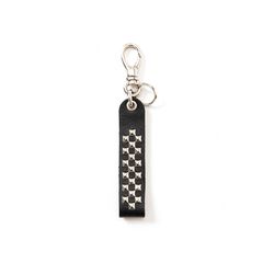 Studs & Embossing assort leather key ring -Type E- (Black) / スタッズレザー キーリング