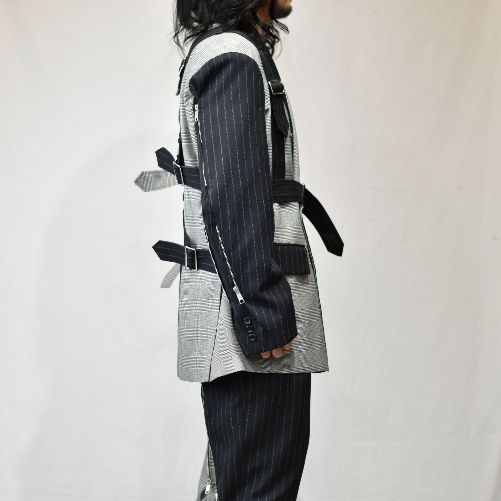 CRAZY PATTERN DOUBLE BREASTED PARACHUTE JKT (MULTI) / クレイジーパターン ダブルブレステッド パラシュートジャケット