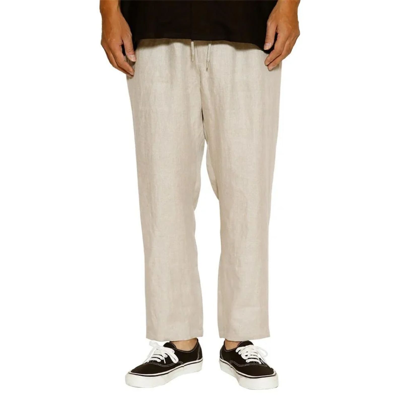 JAPAN LINEN HERRINGBONE EASY SLACKS (IVORY) / リネンヘリンボーンイージースラックス