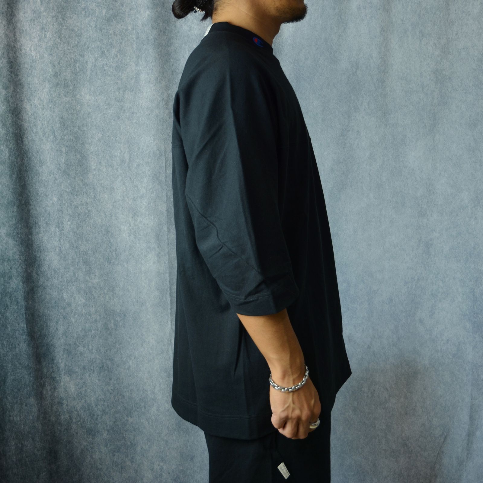 × champion football T-SH （BLACK） /  フットボールTシャツ （ブラック）