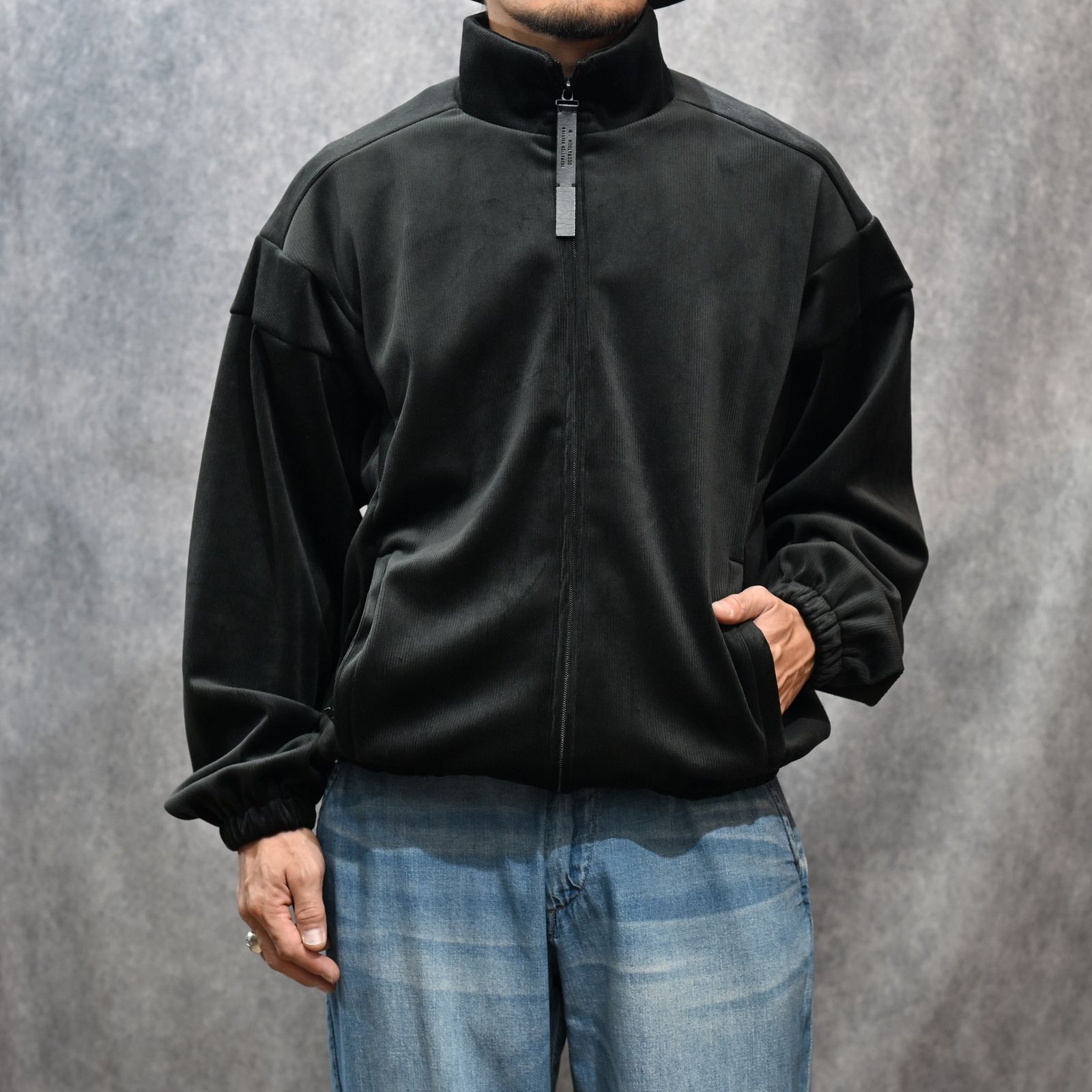 TRACK JACKET （BLACK）｜コーデュロイ トラックジャケット｜2252-BL08-008