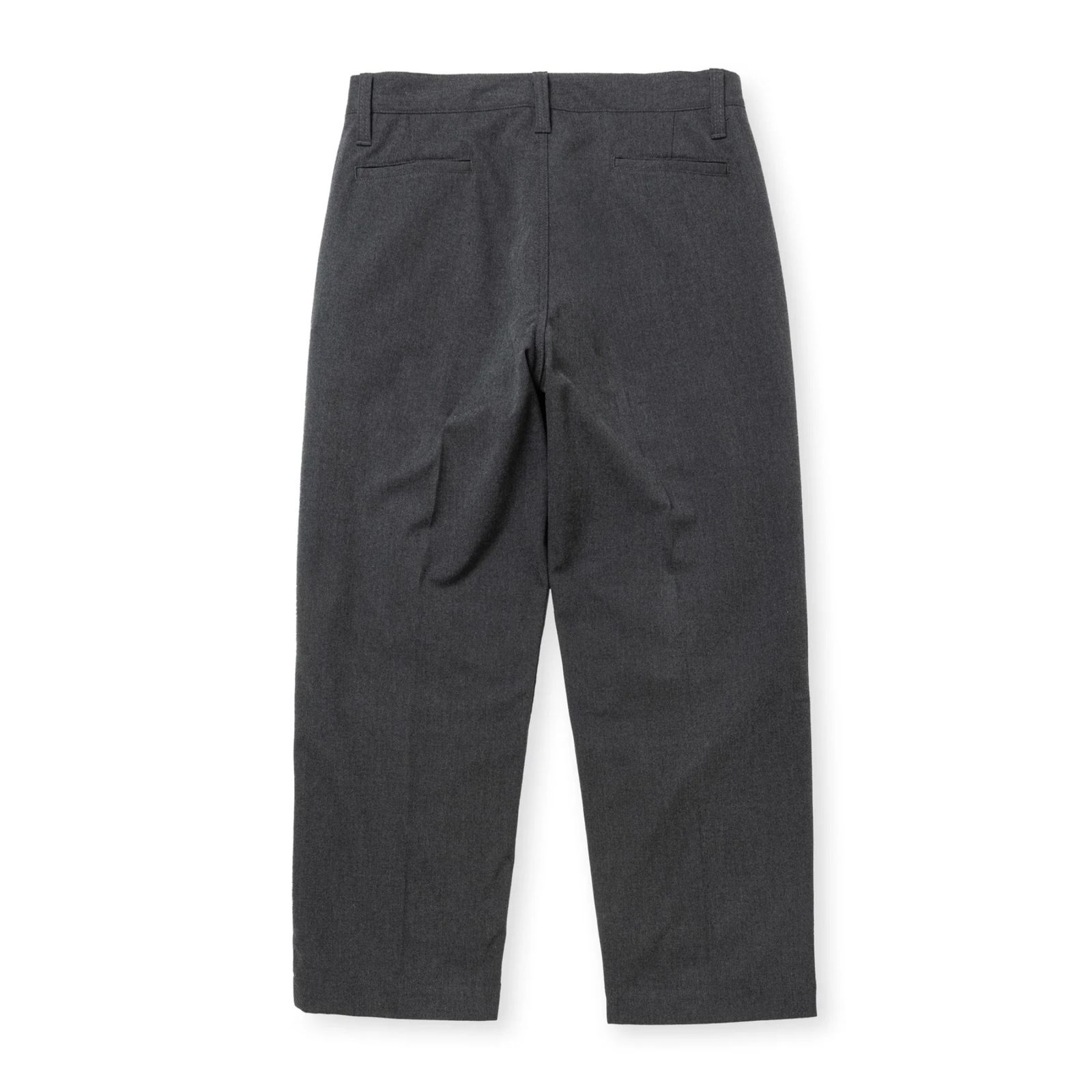THERMOLITE TWILL TUCK WIDE SLACKS (CHARCOAL) / サーモライト ツイル 1タック ワイドスラックス