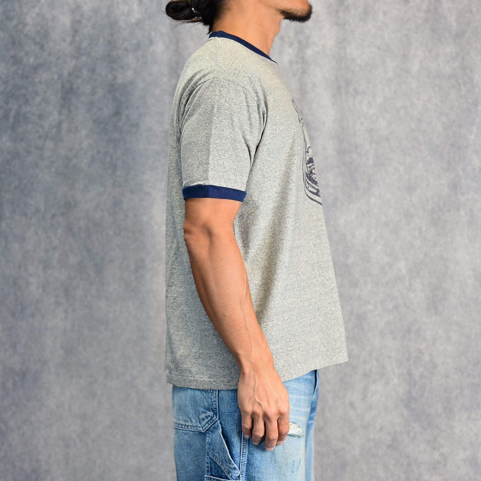 SHIRLEYS Ringerneck T-SH （GRT） /  リンガー プリントTシャツ （グレー） 2503-4003