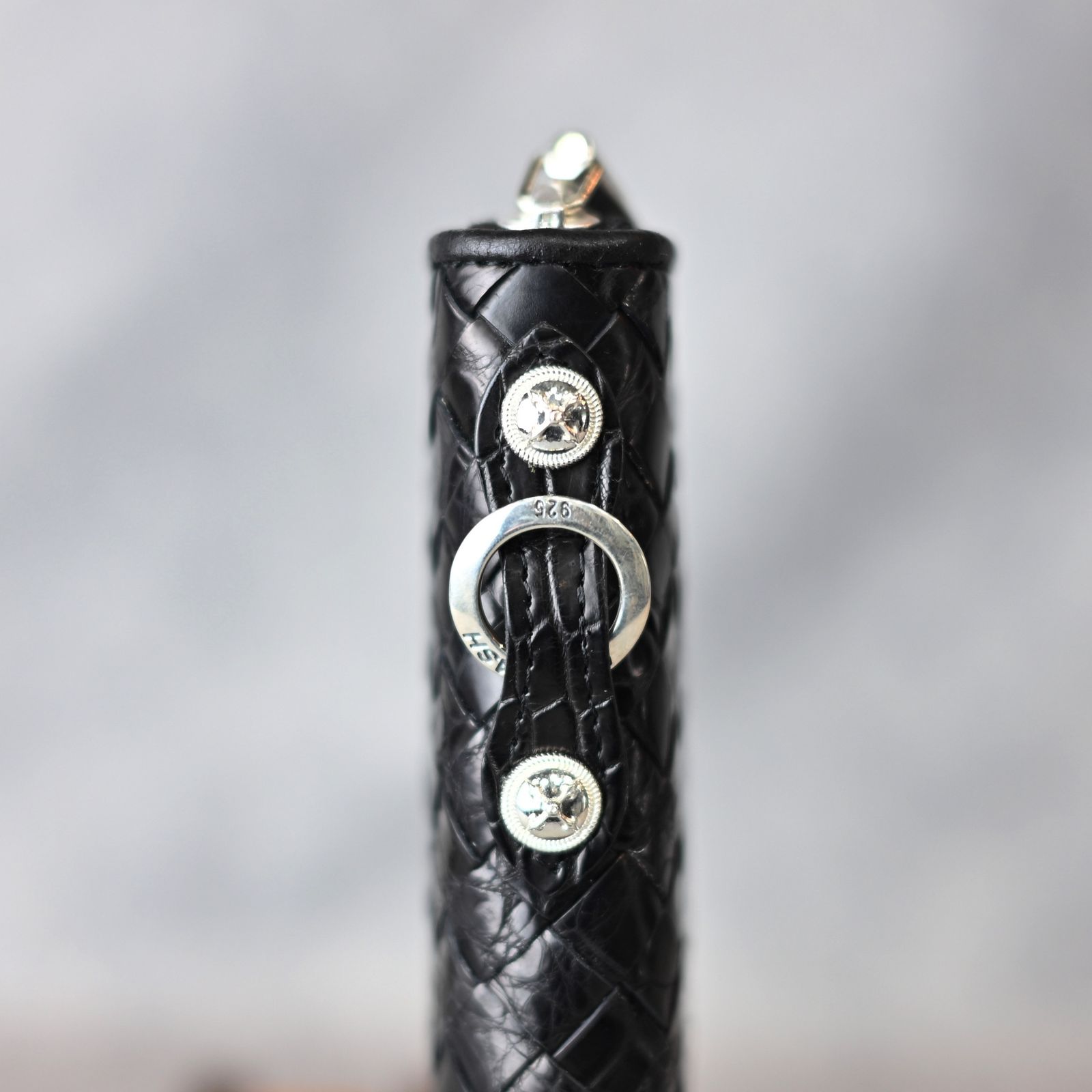 オイルクロコメッシュ ラウンドジップ財布 (BLACK / ブラック) THE LINE / T-123