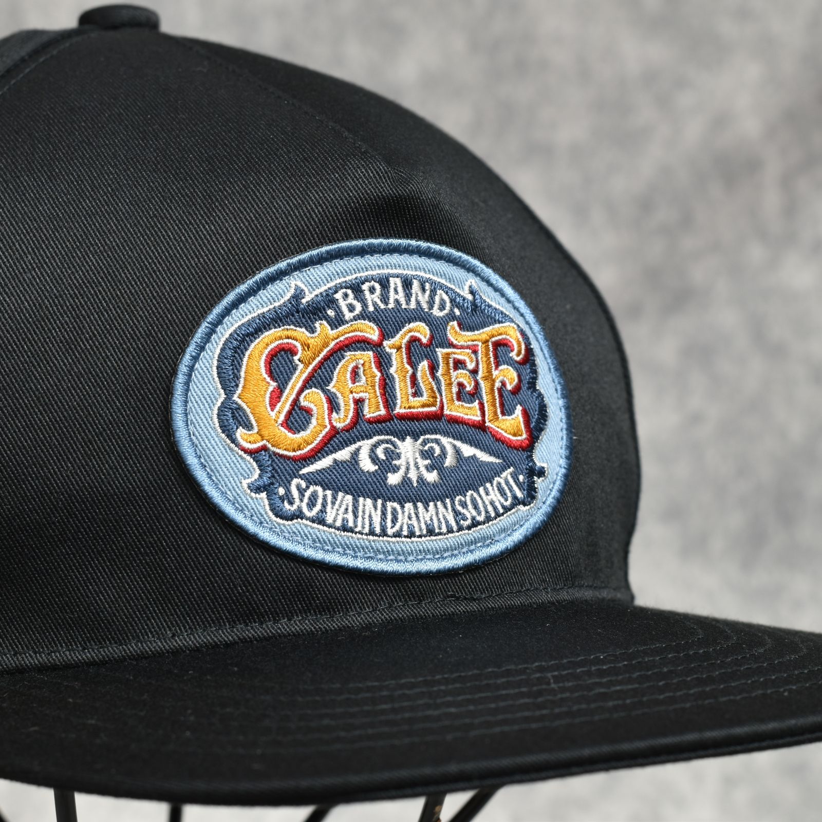 SIGNBOARD WAPPEN CAP ＜NATURALLY PAINT DESIGN＞ (BLACK)｜ワッペン キャップ｜CL-26AWNT003