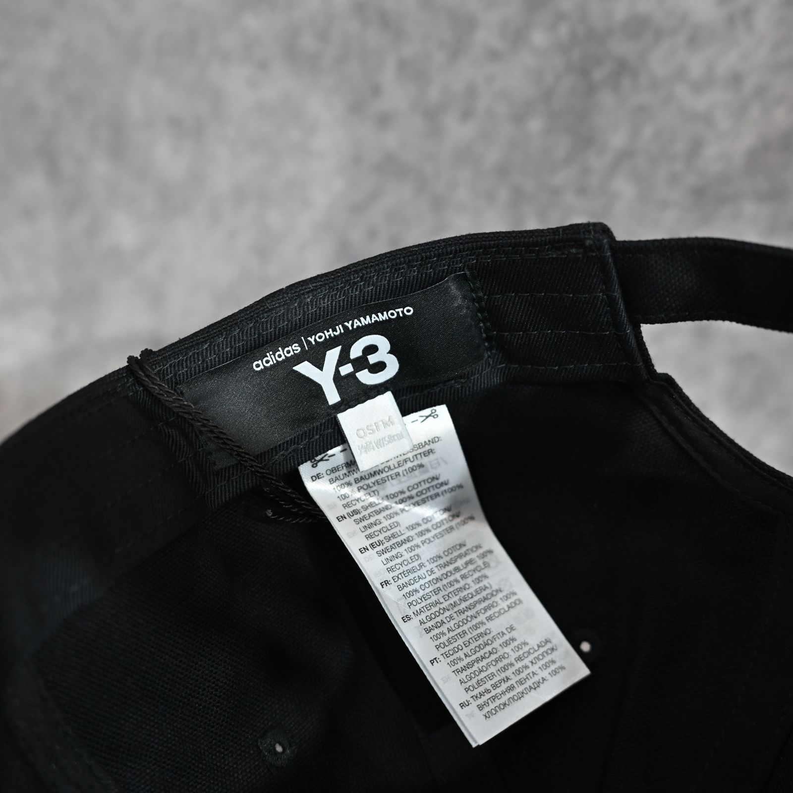 Y-3 LOGO CAP （BLACK × WHITE） / ロゴ刺繡 キャップ （ブラック × ホワイト）｜KT9698