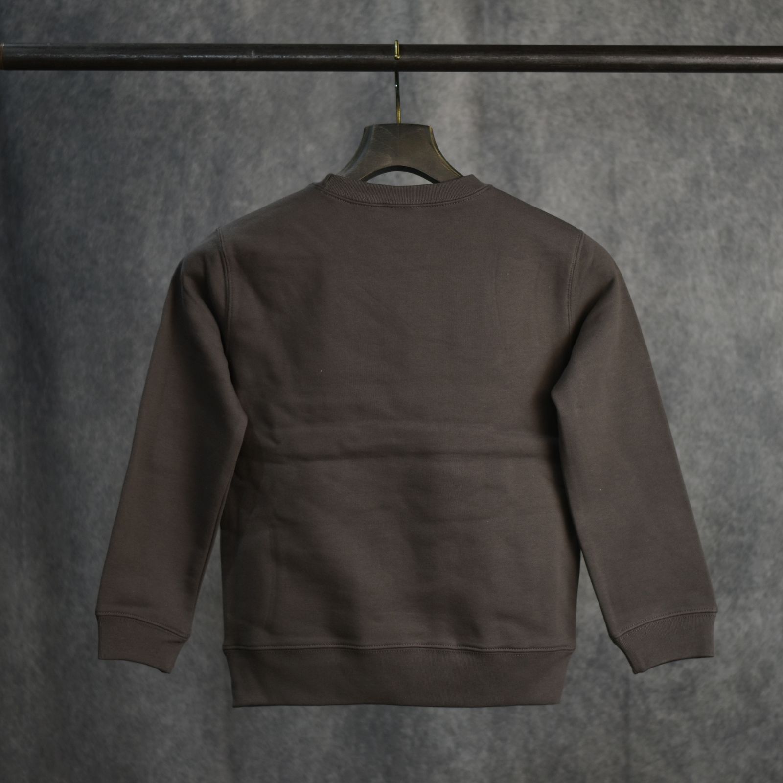 【KIDS】 "chord" EMBROIDERY 10.0OZ CREW NECK SWEAT (CHARCOAL) / ロゴ刺繍 10.0オンス クルーネック スウェット (チャコール)