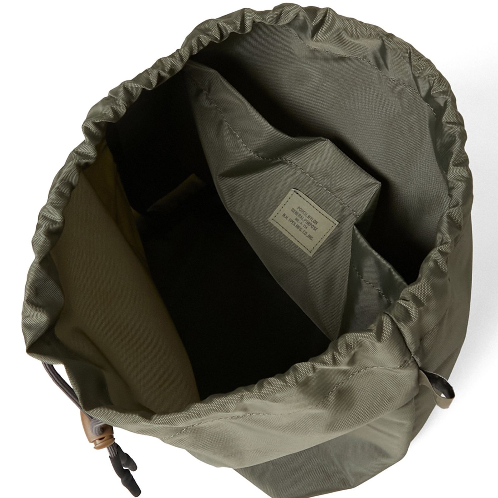 × OUTDOOR PRODUCTS DRAWSTRING BAG （KHAKI） / ナイロン バッグ （カーキ）
