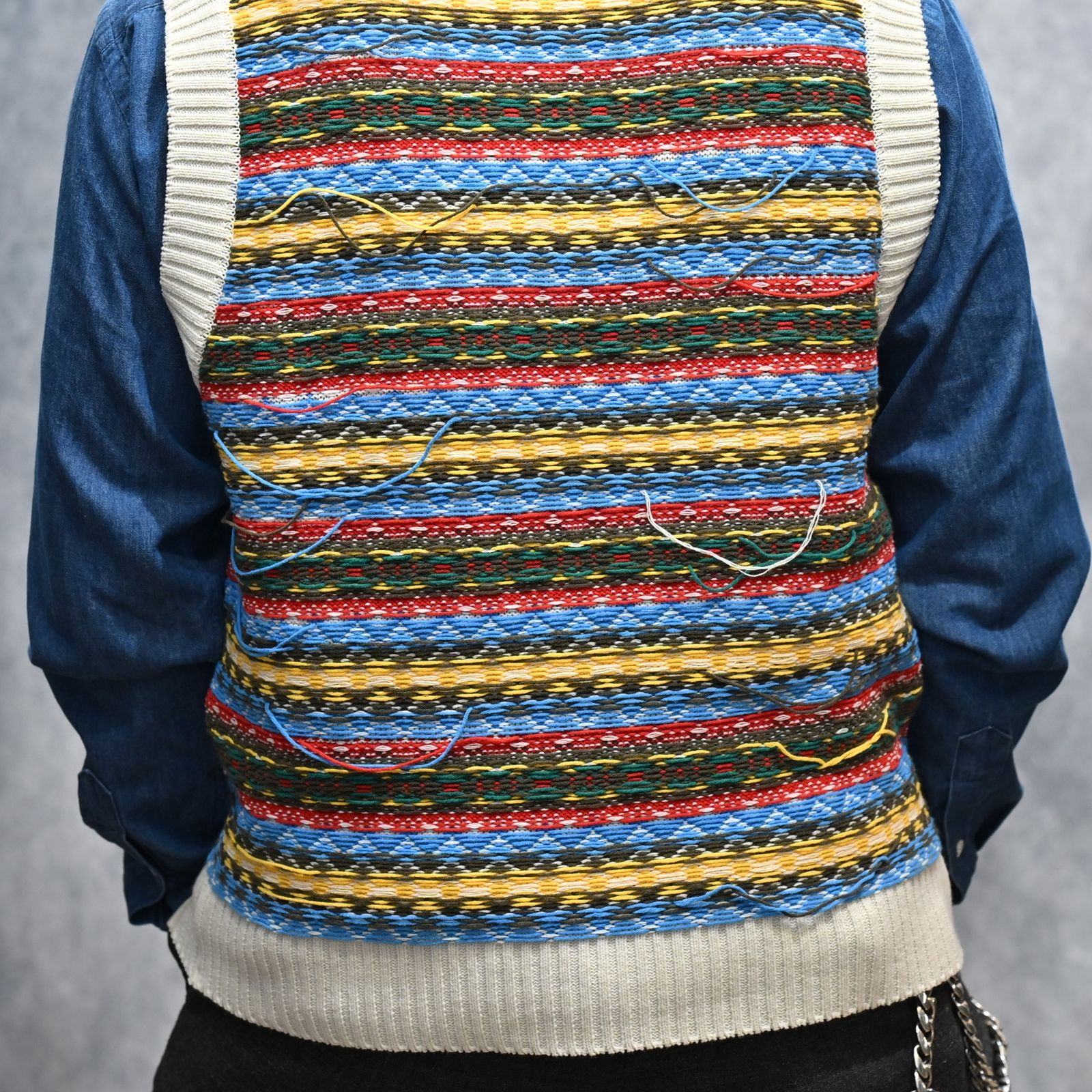 Inside-out Fair Isle Knit Vest （WPT）｜ニット ベスト｜2603-6002