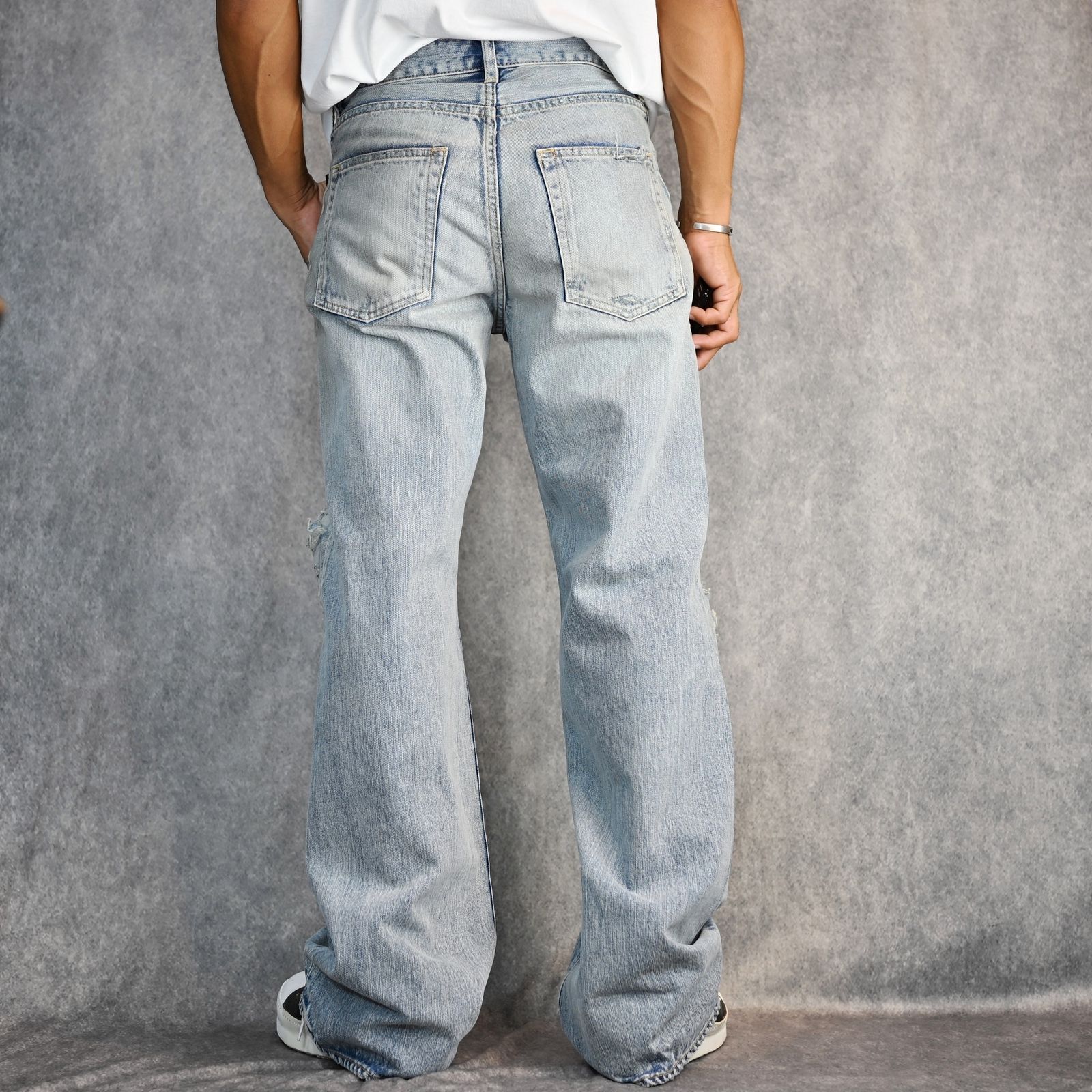 W.Straight 5poket Denim Pants  （USS） /  ワイドストレート デニムパンツ （インディゴ）