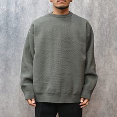 EXCHANGE SERVICE TOPS KNIT （MIX GRAY）｜リバーシブル ニット｜9252-KT02-016
