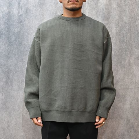 EXCHANGE SERVICE TOPS KNIT （MIX GRAY）｜リバーシブル ニット｜9252-KT02-016