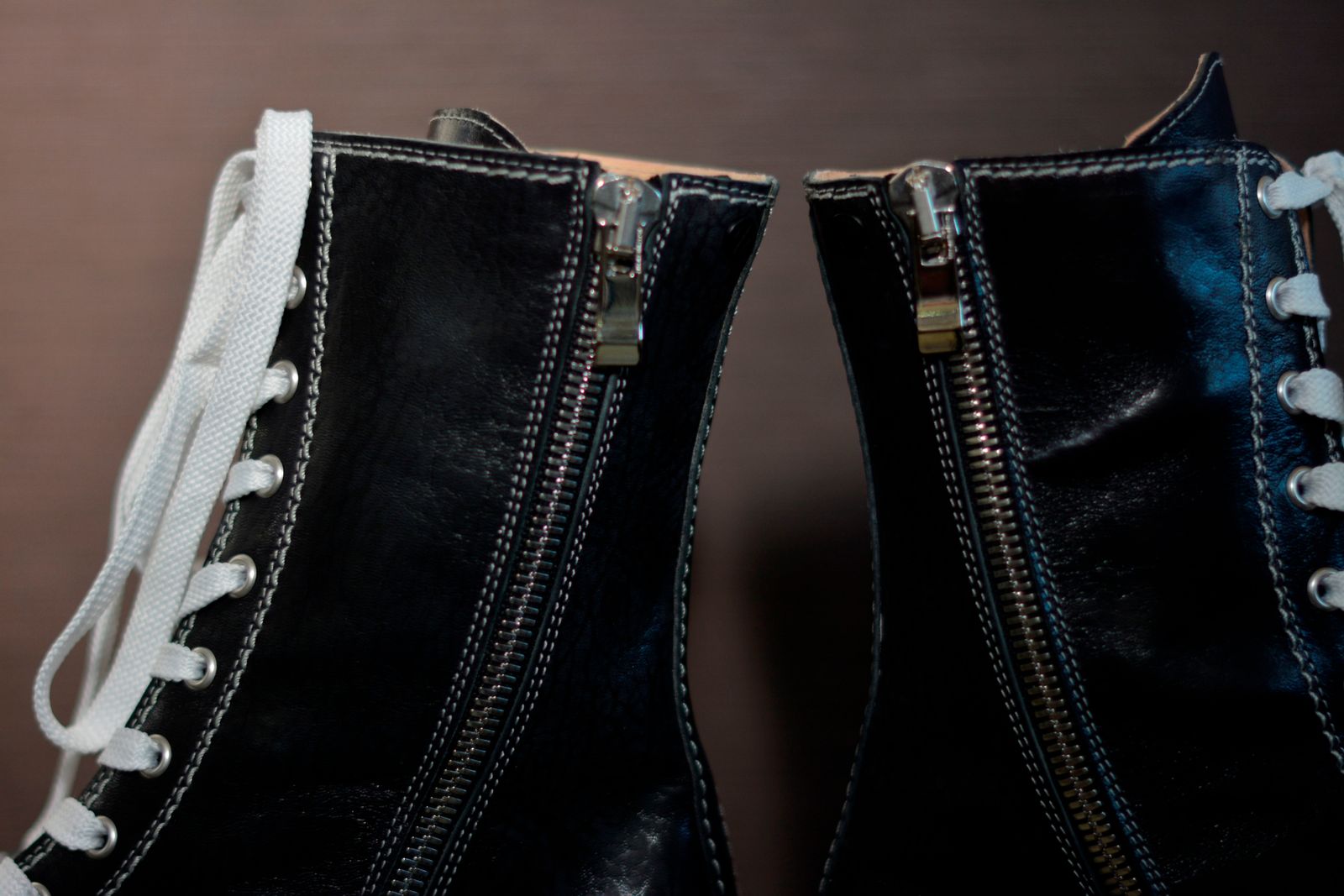【chord 別注アイテム】 HORSE LEATHER EXTRA HI CUT SNEAKER SPAIRAL ZIP LINED