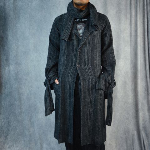 C/L S.T B K-JB W/DETACHABLE STOLE (BLACK) / デタッチャブルストール ノーカラージャケット / HS-J16-011-1-01