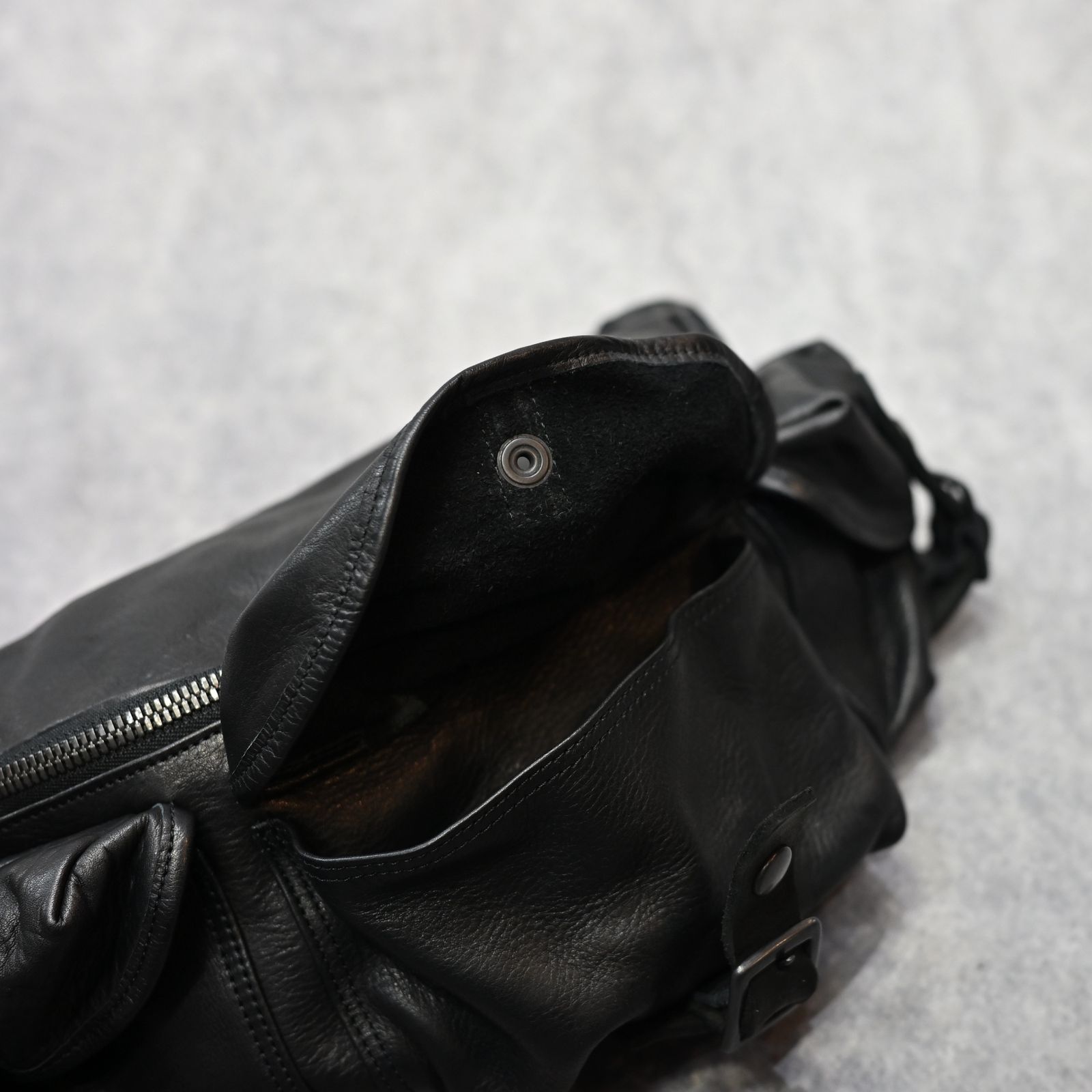 JPNショルダー + ステアレザー BAG （BLACK） / スリーピン ミリタリーバッグ （ブラック） HL-I056-777-1