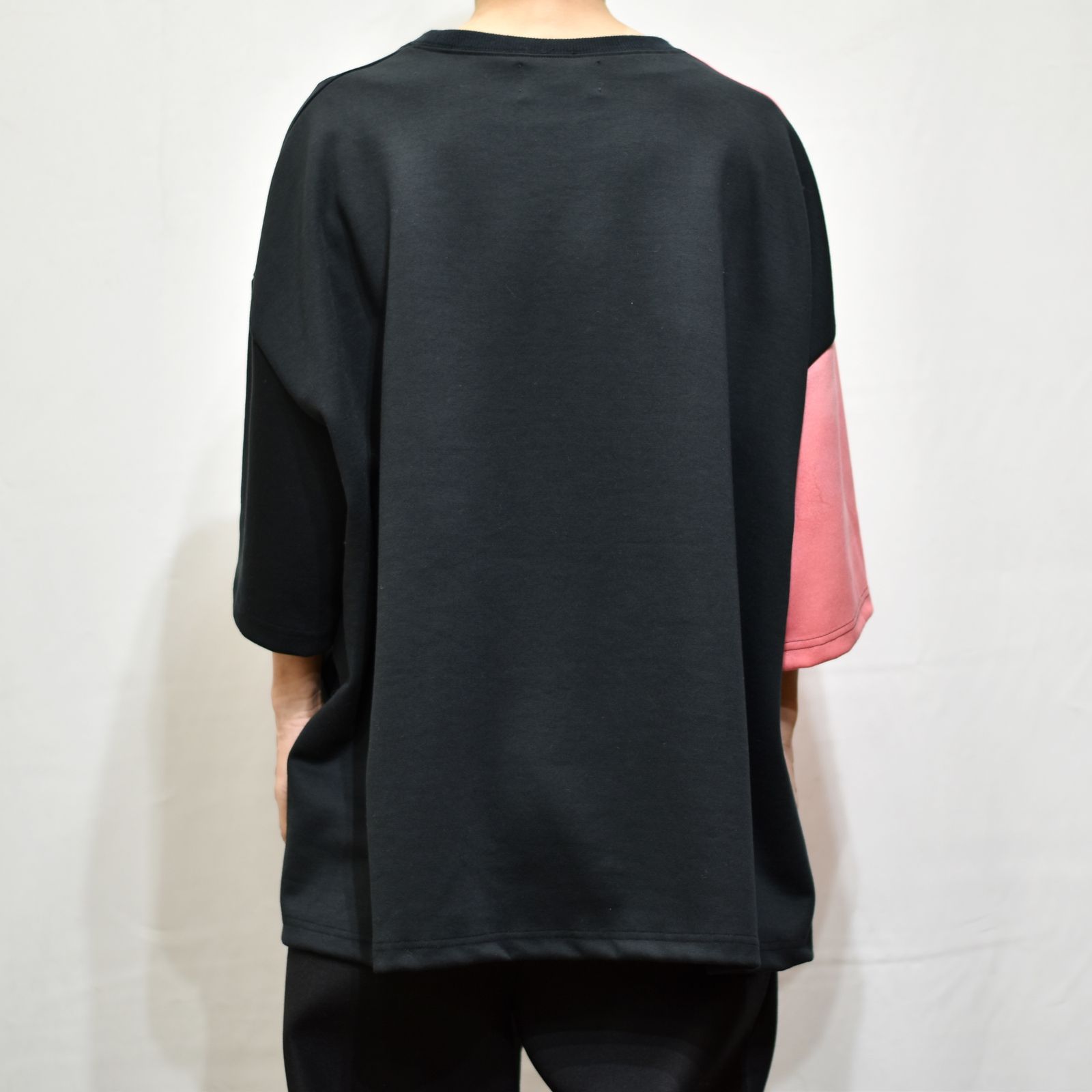 サイドベンツルーズTシャツ / LB22AW-TE03-BD (BLACK×ROSE)