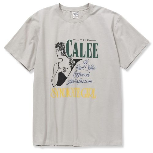 STRETCH SYNDICATE RETRO GIRL T‐SHIRT ＜NATURALLY PAINT DESIGN＞ (GRAY)