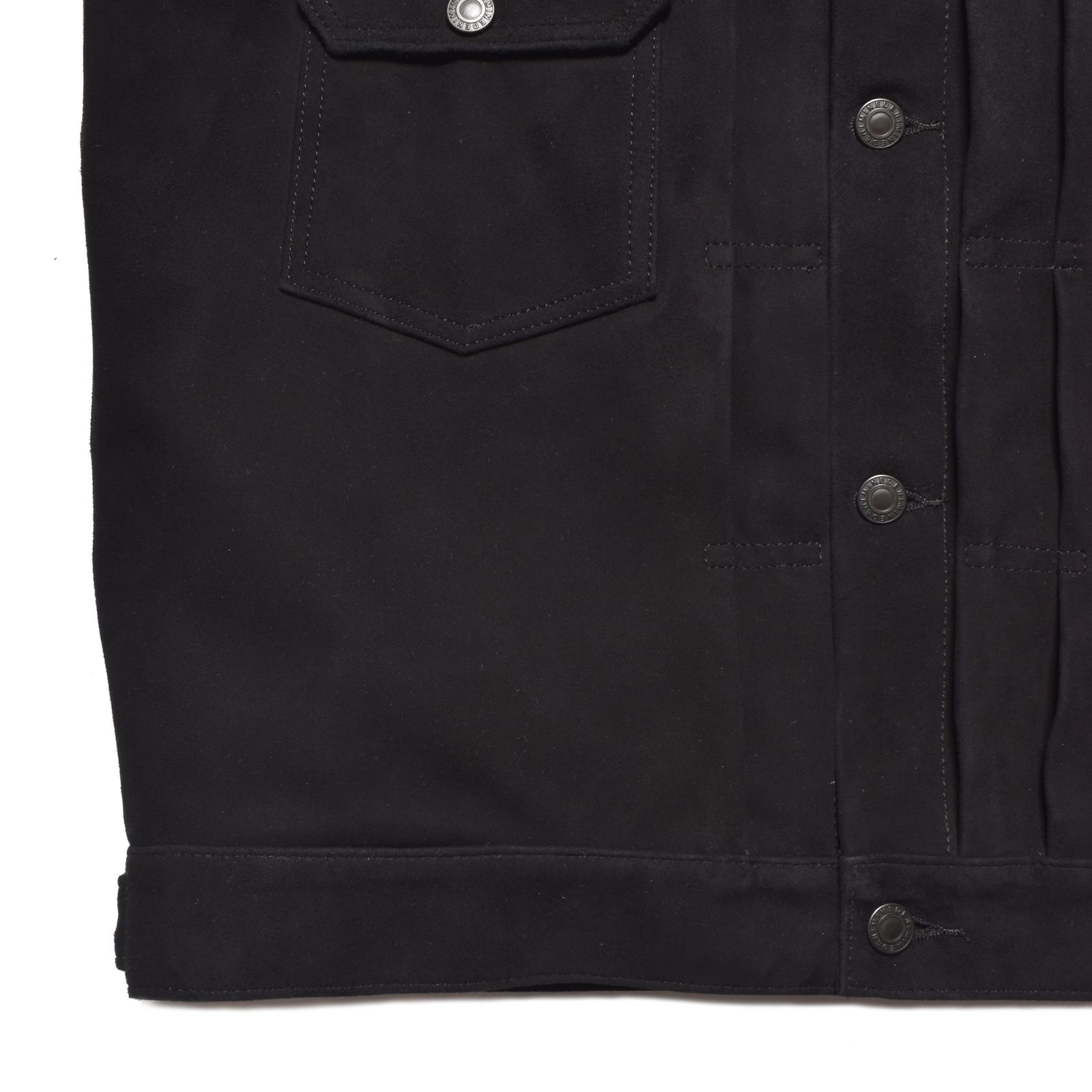 Sheep Suede Trucker JKT （BLK） / シープスエード トラッカージャケット  （ブラック）｜2509-8003