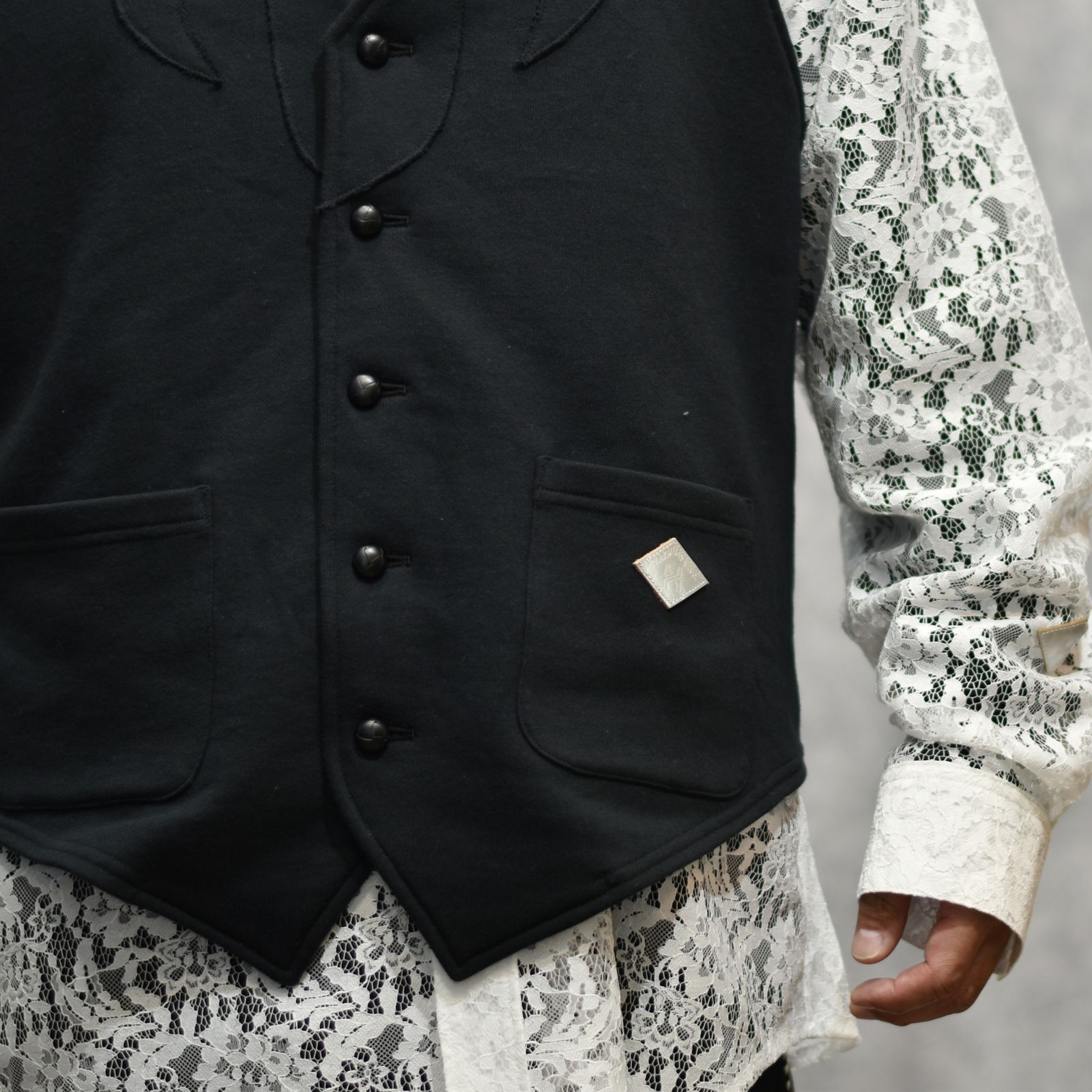 COTTON WESTERN SWITCH VEST (BK)｜ウエスタン ベスト｜PD26SJ06