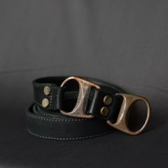 CALF LEATHER BELT D-RING NARROW LONG”