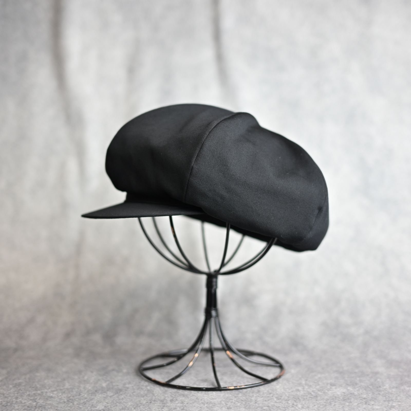 yohji yamamoto - WOOL GABARDINE CASQUETTE （BLACK