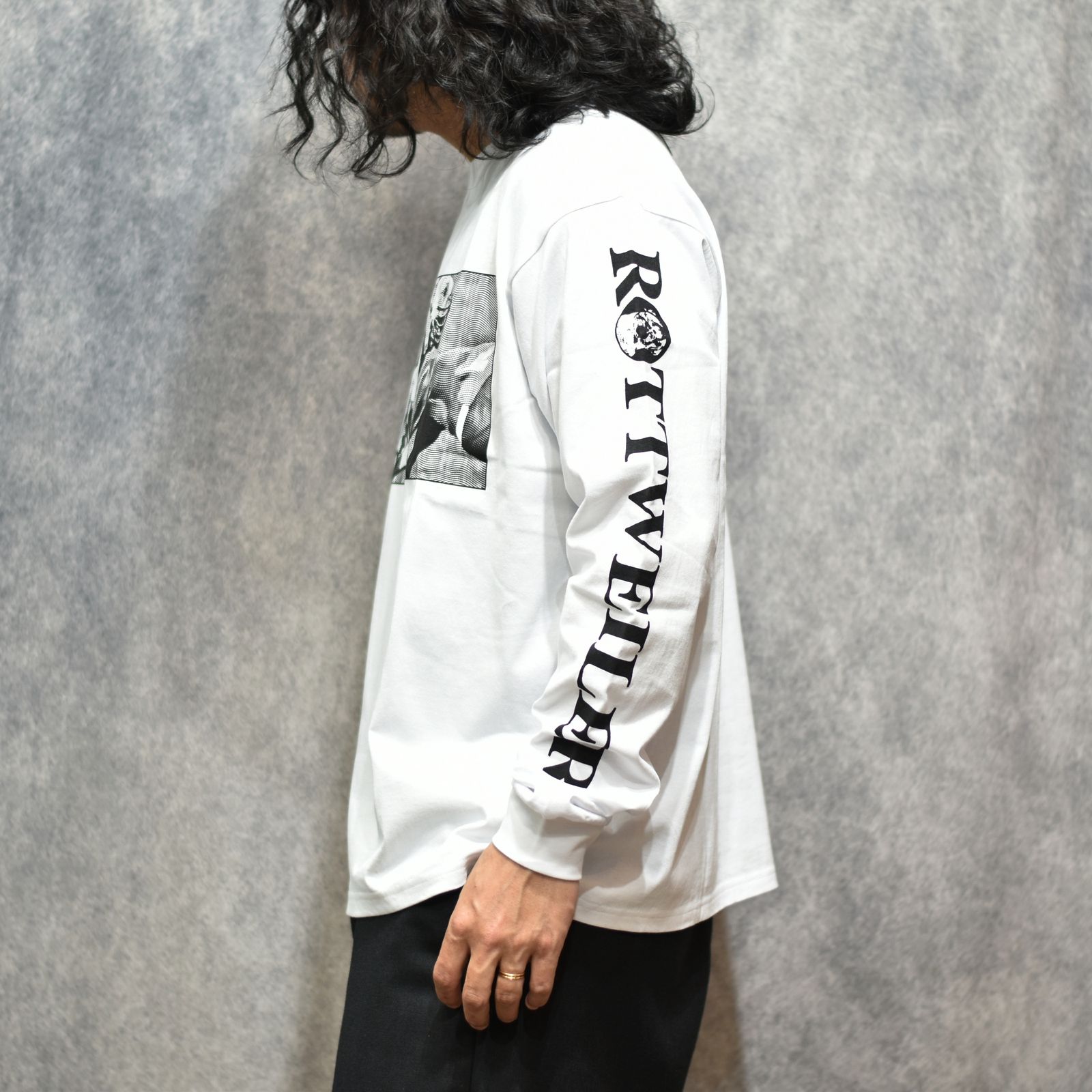 DOGRACE LS TEE （WHITE）｜ロングスリーブ プリントTシャツ｜RW26S0625