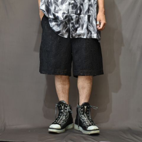 PAISLEY LACE SHORTS (BK) / ペイズリー レース ショートパンツ