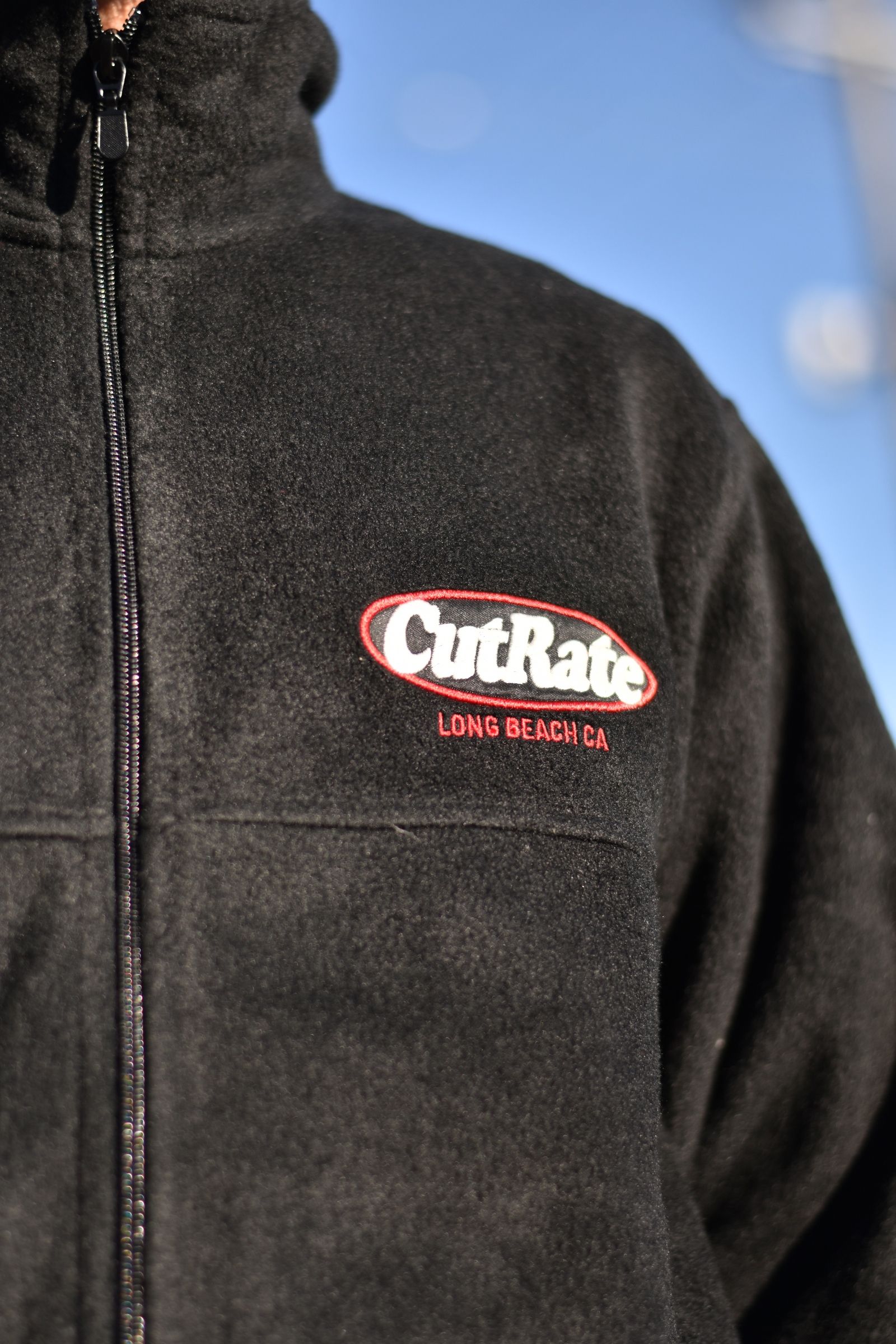 CUTRATE LOGO FULL ZIP FLEECE (BLACK) | chord online store