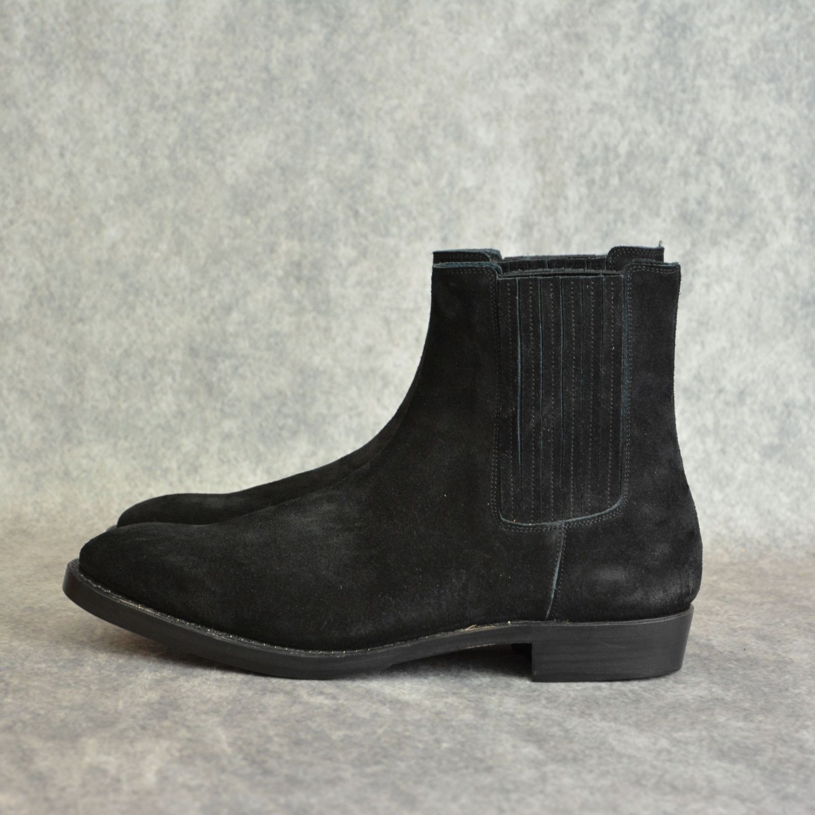 Suede Leather Western Side Gore Boots (BLK)  /  スエード ウエスタン ブーツ （ブラック） MGK-007