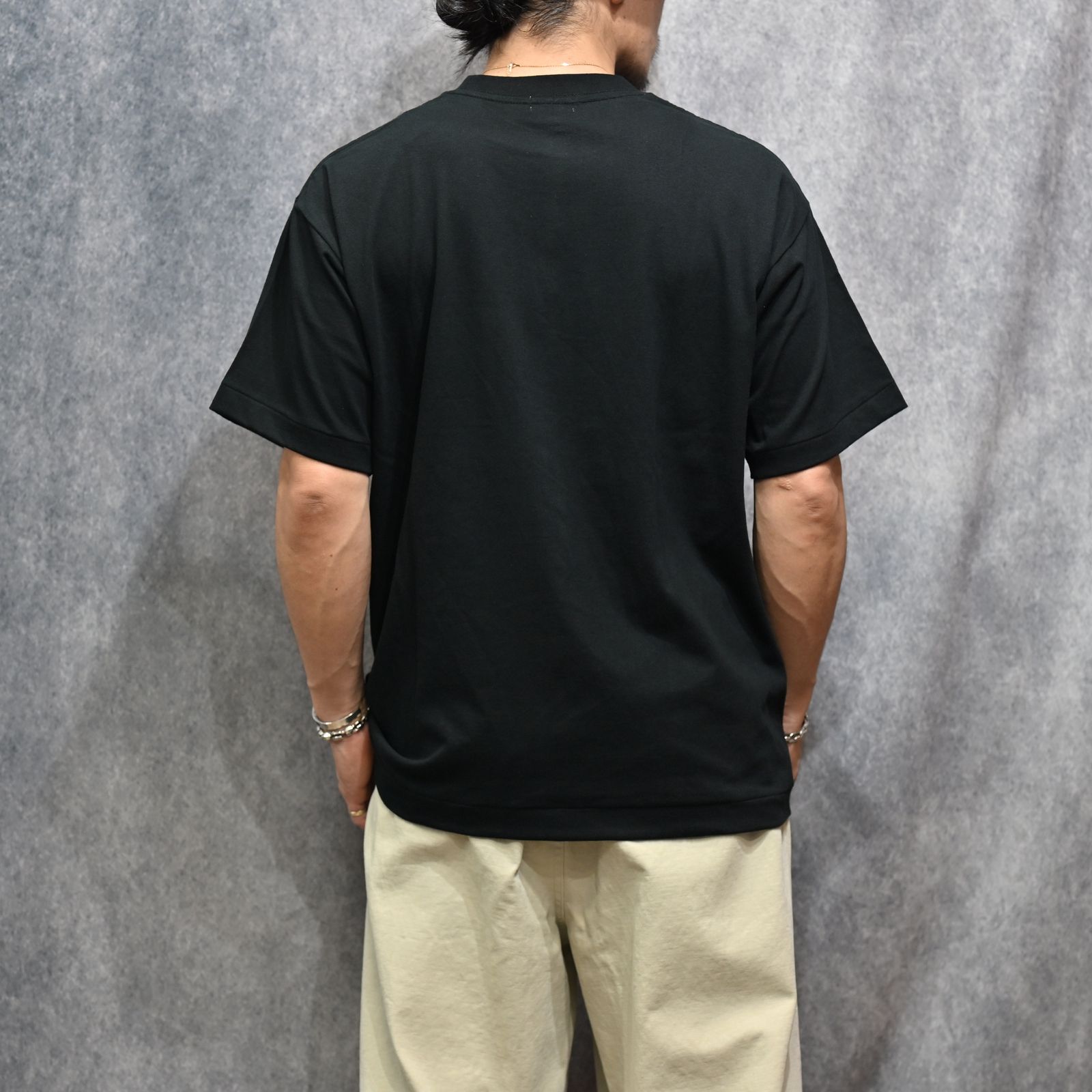 Y1935 POCKET TEE （BLACK）｜ ポケット Tシャツ （ブラック） 602-261-14